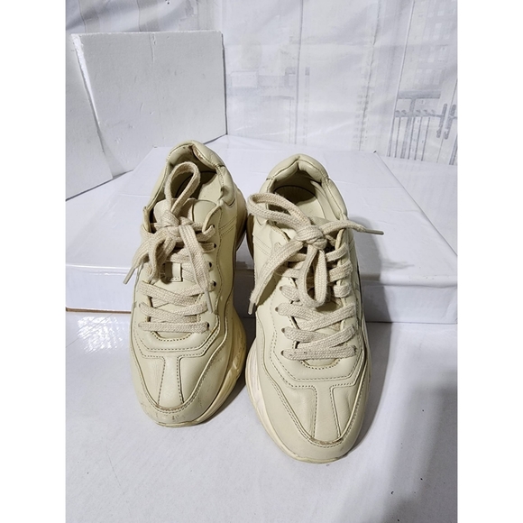 Gucci Rhyton Interlocking G Star Sneakers Off-White Size 34 - Picture 1 of 14